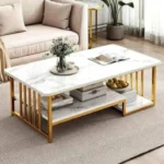 Nordic Table WHITE MDF Marble effect pattern Coffee table Kitchen & Dining Room Furniture Wooden Table Home & Kitchen
