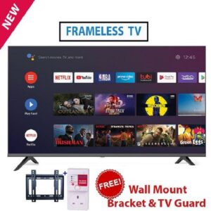 Vitron 4388-FS 43"inch FHD Frameless Smart/Android TV In built Decoder/+TV Guard + Bracket