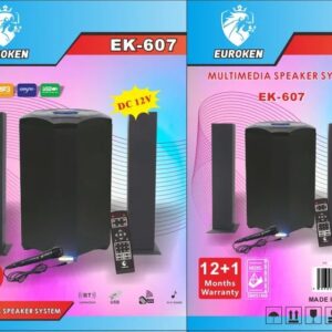 Euroken EK-607 20000W Multimedia 2 In1 Home Sound/audio System Black 20000 EK-607
