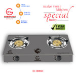 Eurochef  Glass Gas Stove, 2 Burners Gas Cooker, Table Top