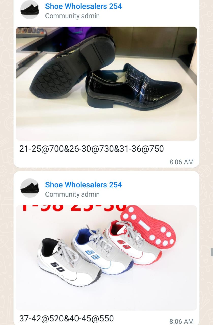 Shoes business in Kenya and dropshipping mentorship.