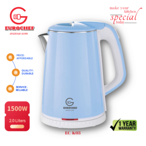 Eurochef EC-K03,Stainless Steel,automatic,cordless Kettle1500w2.0L