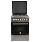 Standing Cooker, 58cm x 58cm, 4 Gas Pool Jet Burners, FLAME FAILURE SAFETY, Button Ignition, 4 Function Electric Oven, Rotisserie, Half Inox