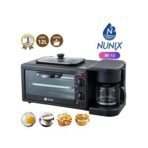 Nunix Breakfast Maker, 3In1 Multi-Function Breakfast Maker +Grill Tea-Coffee BE-12