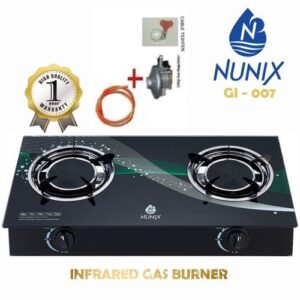 Nunix Cooker, Infrared Energy Saving Gas Burner With 6kg Regulator/pipe/tightener