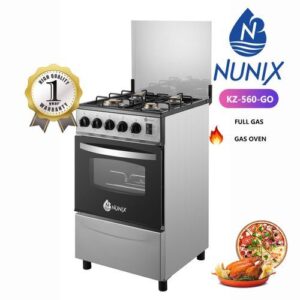 Nunix Cooker, Free Standing 4 Gas Burner Cooker With Gas Oven