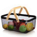 Storage /Fruit Basket with Bamboo Handles
