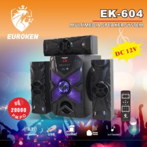 Euroken EK 604 3.1CH Multimedia Speakers SUBWOOFER 20000W PMPO