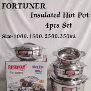 Redberry Fortuner 4pcs set Stainless Steel Insulated Hotpot