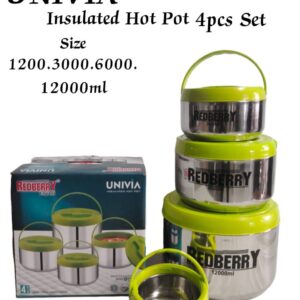 Redberry Univia Insulated Hotpots 4pcs Set