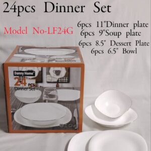 Redberry 24 pcs Dinner Set Goldline