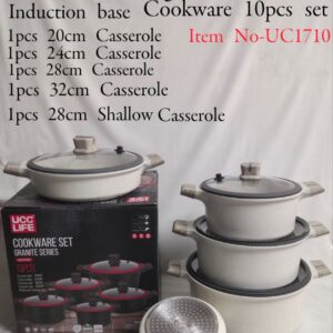 Redberry 10 pcs Granite Coating with Induction Base