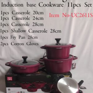 Redberry 11 pcs Granite Coating with Induction Base Cookware set