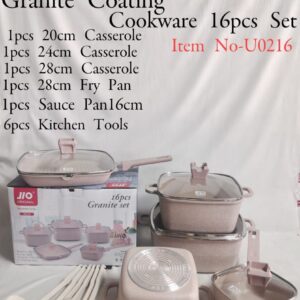 Redberry 16 pcs Granite Coating Cookware Set