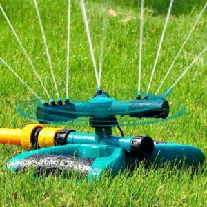 3 Arm 360⁰ Auto-Rotating Water Garden Sprinkler With 2 Spray Options