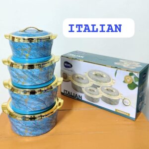 Set of 4 Italian Hotpots  (Blue)