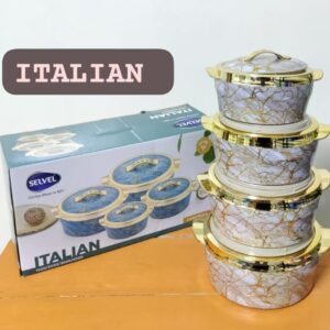 Set of 4 Italian Hotpots (Brown)