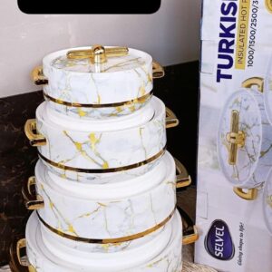 Set of 4 Turkish Hotpots (White)