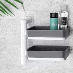 High quality Rotary drawer type 2in1 soap box holder +bath towel holder