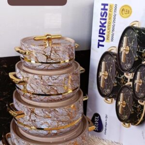 Set of 4 Turkish Hotpots Brown