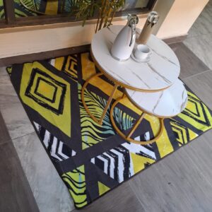 Lemon Green Pattern Carpet (Area Rug)