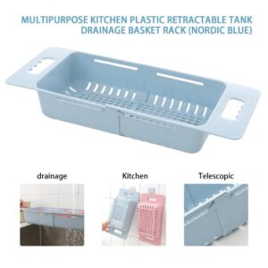Expandable over sink wash & drain shelf