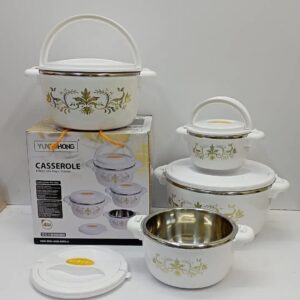 4pcs set White Casserole Hotpots