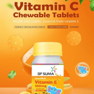 BF SUMA Vitamin C Chewable Tablets! 🌟 Nourish your child's well-being with our orange-flavoured Vitamin C tablets.