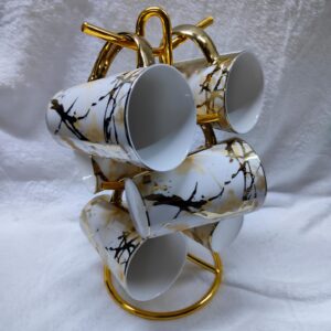Ceramic  Tree Mugs, set of 6 pieces