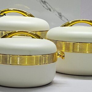 High Quality Forever Gold Elegant Unique 3-in-1 Insulated Hotpots