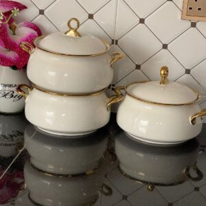 Gold Line Ceramic Dish Set