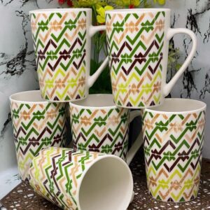 six-piece ceramic mug