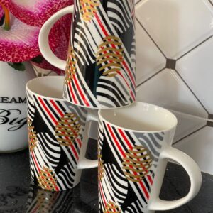 six-piece ceramic mug