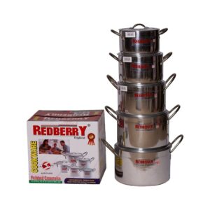 Redberry 5pcs Polished  Casserole Set