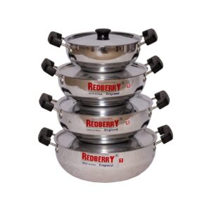 Redberry 4pcs KADAI Sets  size  4-7