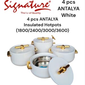 Signature Antalya Insulated Hotpots 4PCS (White)