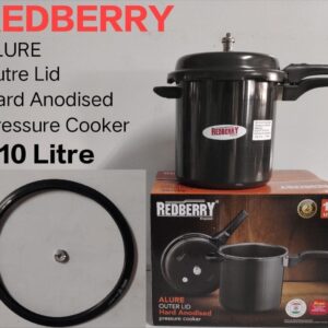 Redberry hard anodised pressure cooker 10L with extra gasket and safety valve