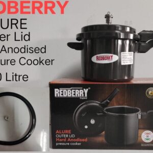 Redberry hard anodised pressure cooker 5 L with extra gasket and safety valve