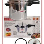 REDBERRY PREMIUM RANGE  ALUMINIUM PRESSURE COOKER, WITH GLASS LIDS WITH FREE EXTRA GASKET & SAFTY VALUE