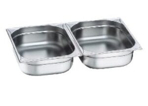 Set of Two Stainless steel insert pans