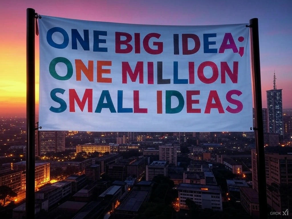 ONE BIG IDEA; ONE MILLION SMALL IDEAS